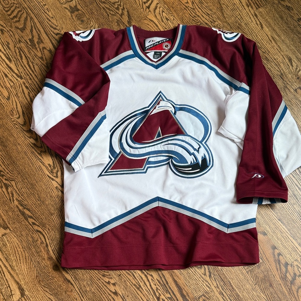 Colorado Avalanche Pro Player Burgundy and White Jersey